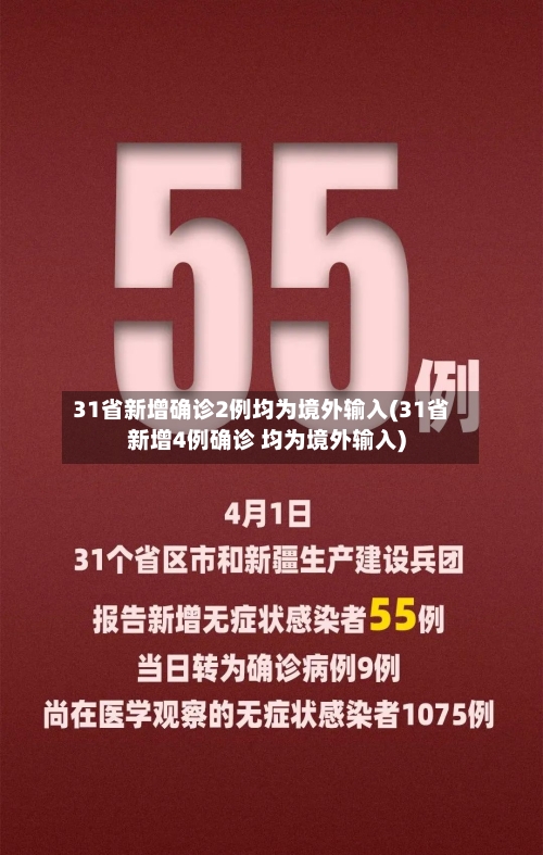 31省新增确诊2例均为境外输入(31省新增4例确诊 均为境外输入)-第2张图片