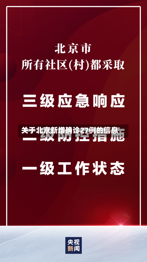 关于北京新增确诊27例的信息