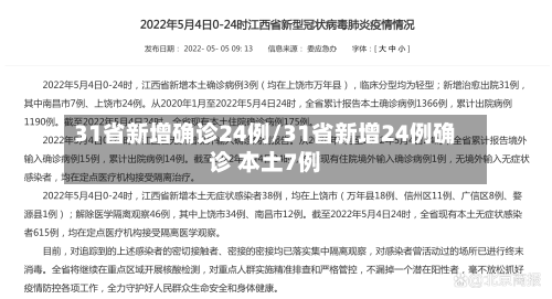 31省新增确诊24例/31省新增24例确诊 本土7例-第2张图片