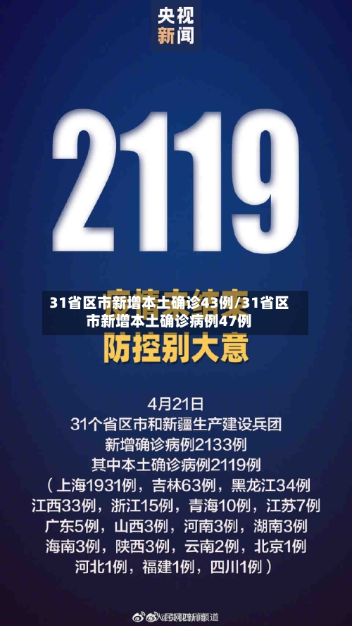 31省区市新增本土确诊43例/31省区市新增本土确诊病例47例-第2张图片