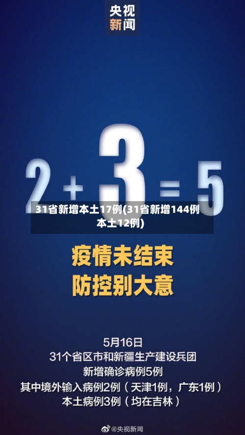 31省新增本土17例(31省新增144例本土12例)-第2张图片