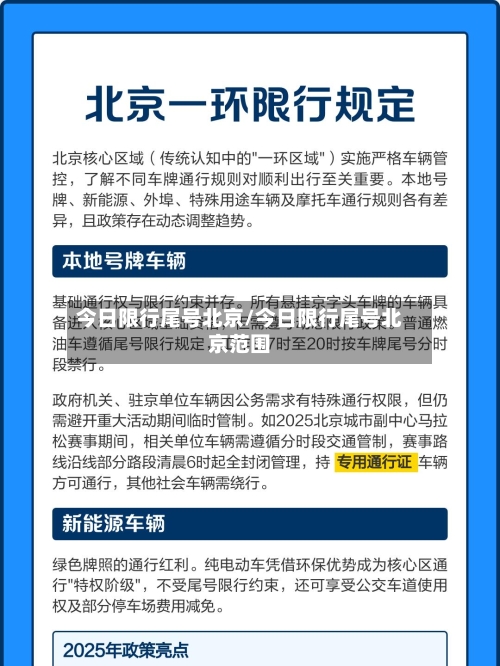 今日限行尾号北京/今日限行尾号北京范围-第3张图片