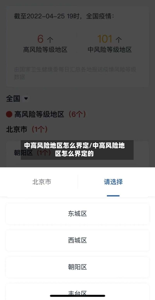 中高风险地区怎么界定/中高风险地区怎么界定的