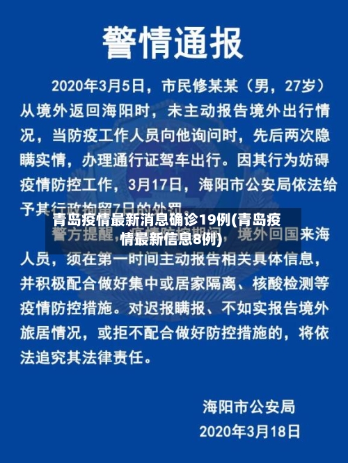 青岛疫情最新消息确诊19例(青岛疫情最新信息8例)-第3张图片