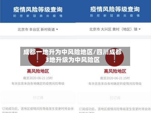 成都一地升为中风险地区/四川成都3地升级为中风险区