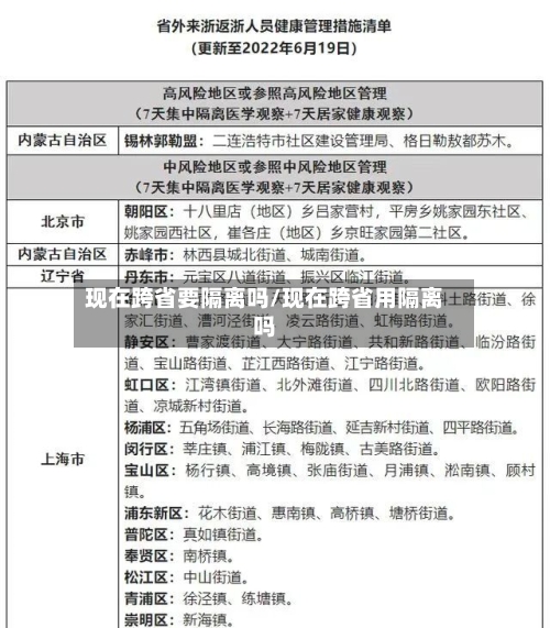 现在跨省要隔离吗/现在跨省用隔离吗