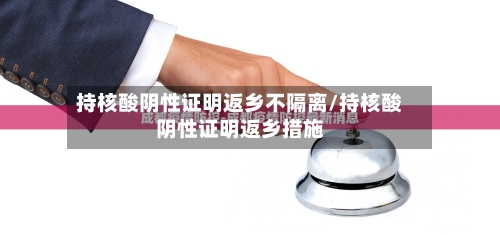 持核酸阴性证明返乡不隔离/持核酸阴性证明返乡措施-第3张图片