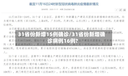31省份新增15例确诊/31省份新增确诊病例16例?