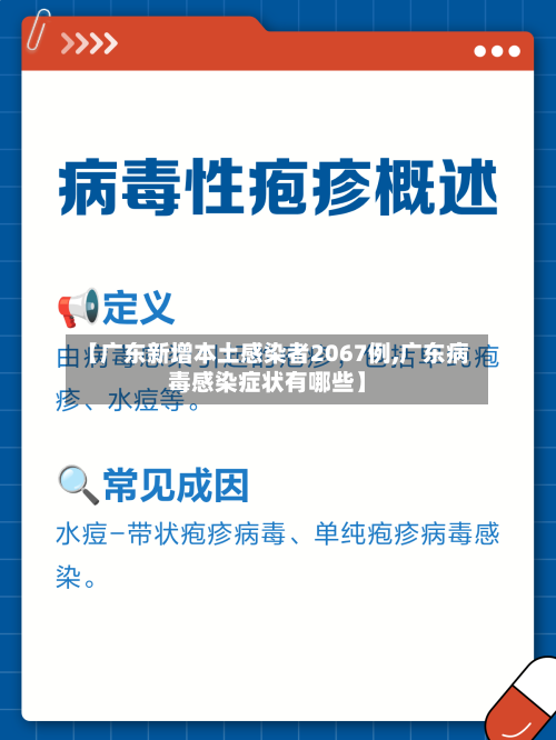 【广东新增本土感染者2067例,广东病毒感染症状有哪些】