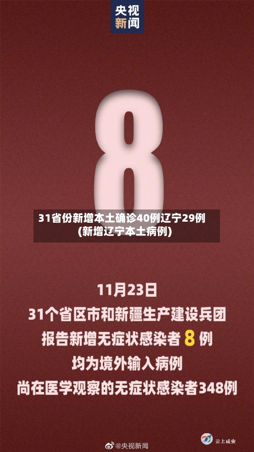 31省份新增本土确诊40例辽宁29例(新增辽宁本土病例)-第2张图片