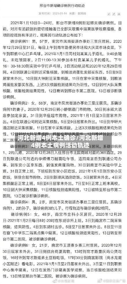 河北新增4例本土确诊/河北新增4例本土病例活动轨迹-第3张图片