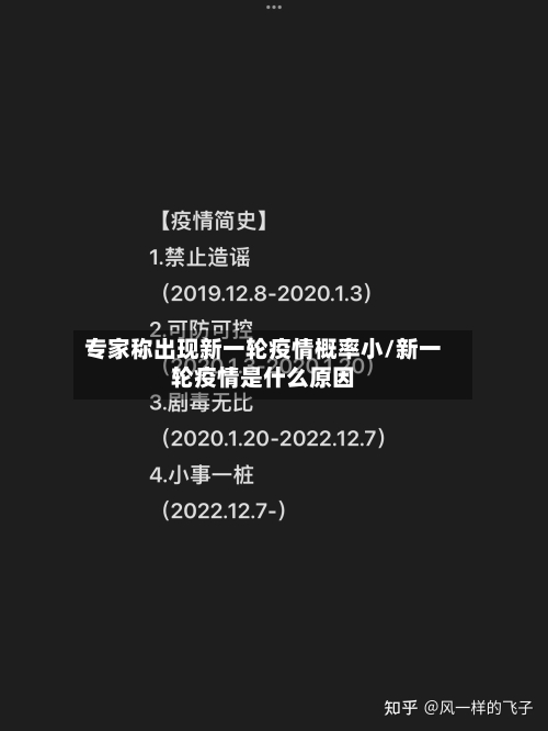 专家称出现新一轮疫情概率小/新一轮疫情是什么原因-第3张图片