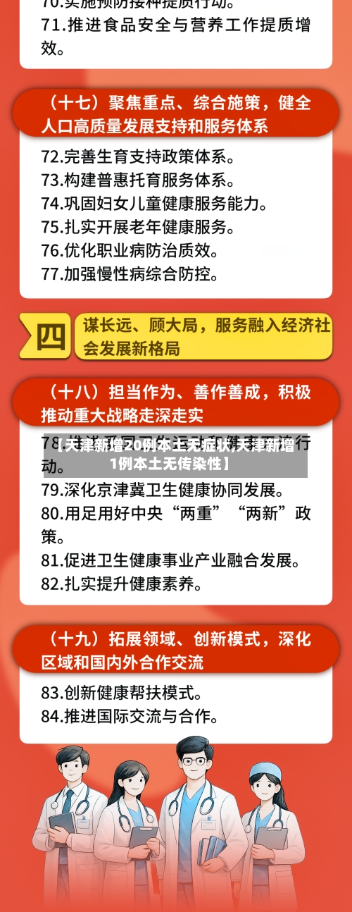 【天津新增20例本土无症状,天津新增1例本土无传染性】