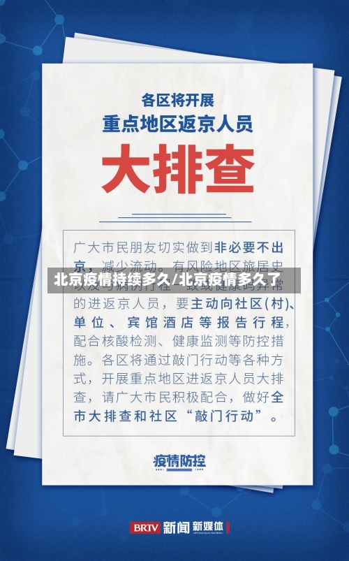 北京疫情持续多久/北京疫情多久了