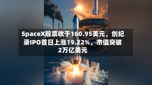 SpaceX股票收于160.95美元，创纪录IPO首日上涨19.22%	，市值突破2万亿美元-第2张图片