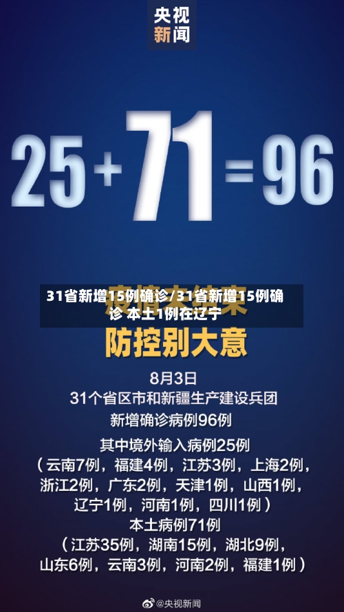 31省新增15例确诊/31省新增15例确诊 本土1例在辽宁