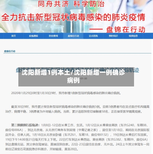 沈阳新增1例本土/沈阳新增一例确诊病例-第2张图片