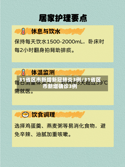 31省区市新增新冠肺炎3例/31省区市新增确诊3例-第1张图片