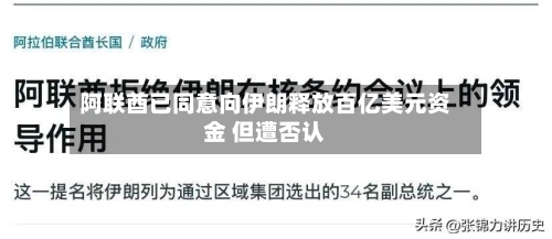 阿联酋已同意向伊朗释放百亿美元资金 但遭否认-第3张图片