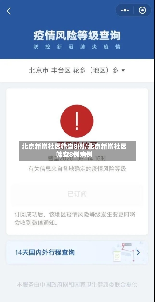 北京新增社区筛查8例/北京新增社区筛查8例病例