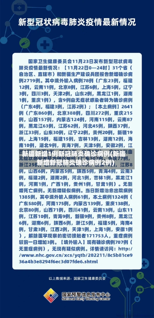 新疆新增1例新冠肺炎确诊病例(新疆新增新冠肺炎确诊病例2例)