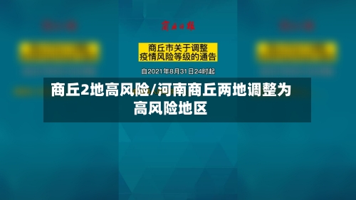 商丘2地高风险/河南商丘两地调整为高风险地区