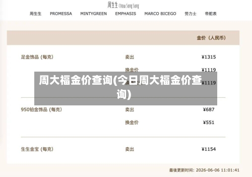 周大福金价查询(今日周大福金价查询)-第3张图片
